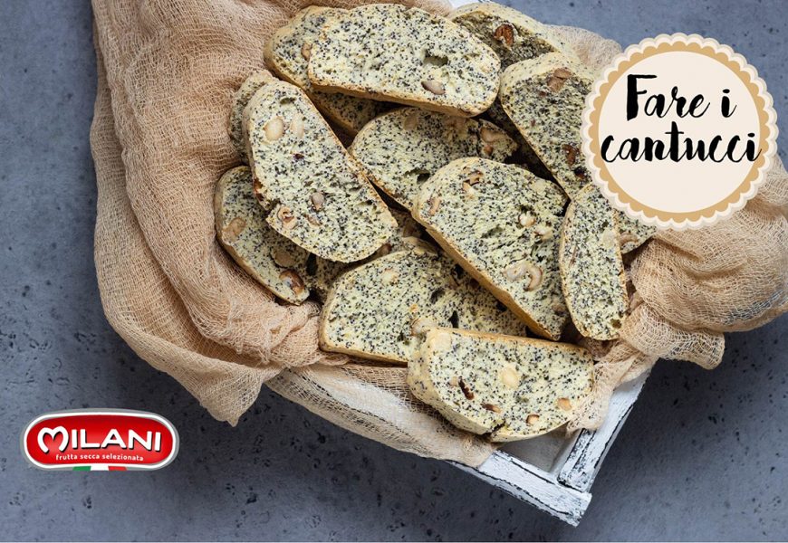 Cantucci alle nocciole, caffè e semi di papavero
