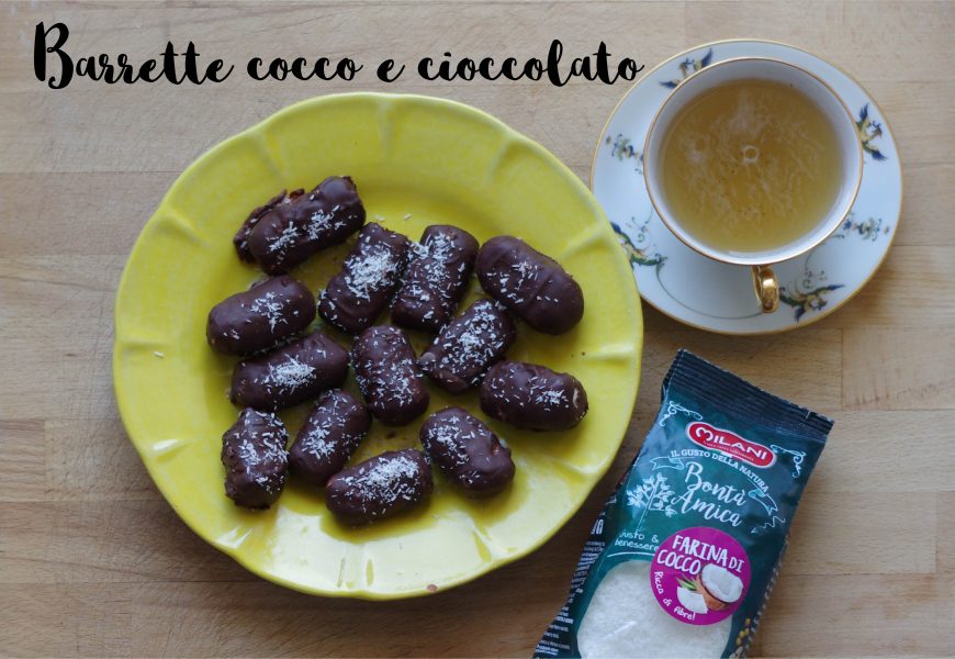 Barrette al cioccolato e cocco