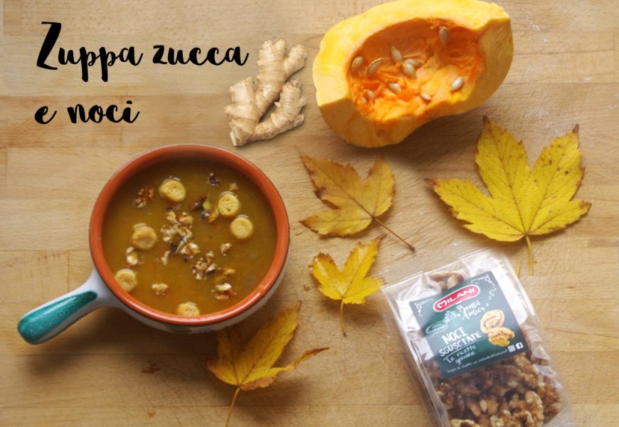 Zuppa autunnale zucca zenzero e noci