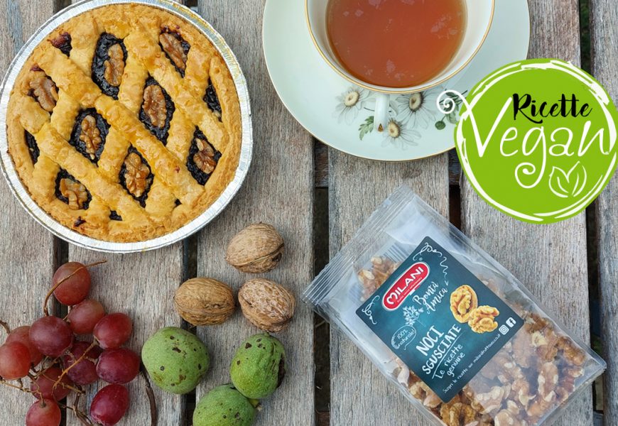 Idee vegan: crostata con noci e mostarda d’uva